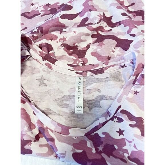 Fabletics Janis Muscle Tank Top Pink Purple Camo Camouflage Sleeveless XXSMALL - Picture 5 of 7